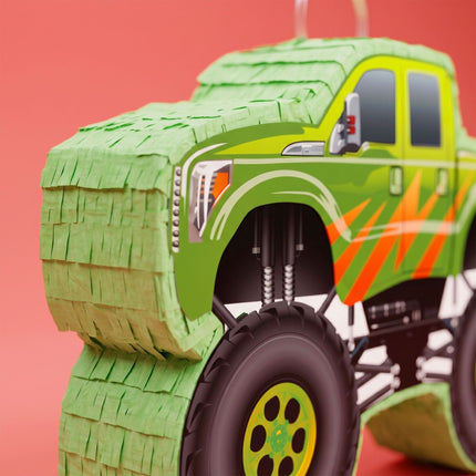 Monster Truck Piñata-Set – Stock und Augenbinde inklusive