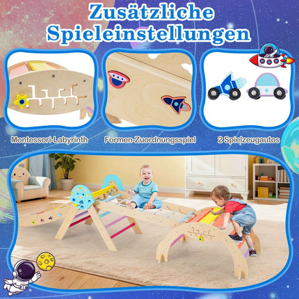 Montessori 9-in-1 Kletterset mit Rutsche & Rampe