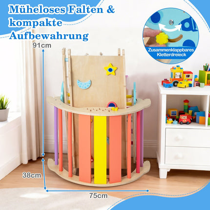 Montessori 9-in-1 Kletterset mit Rutsche & Rampe