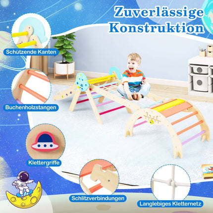 Montessori 9-in-1 Kletterset mit Rutsche & Rampe