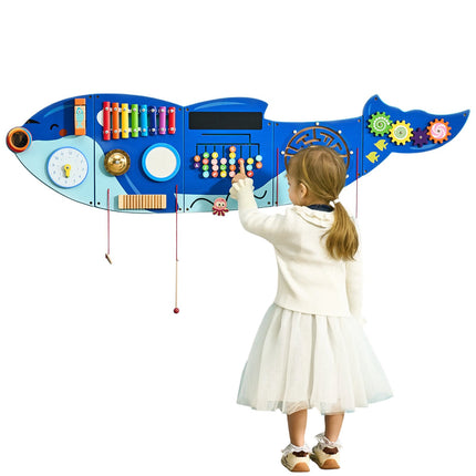 Montessori Activity Wall Busy Board, 12 Games, Ages 3-12