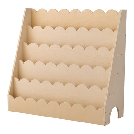 Montessori Bookshelf, 5-Tier Front-Facing With Hooks