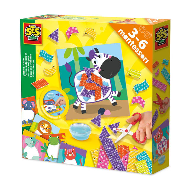 Montessori Cutting Shapes Set for Early Learning Activities