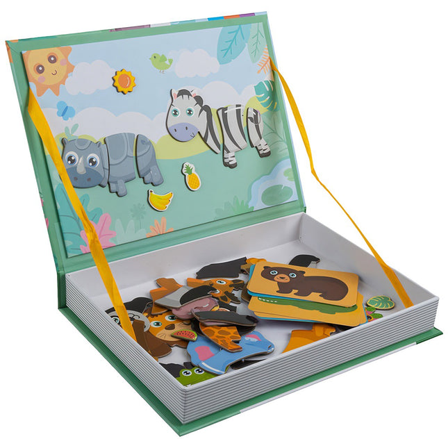 Montessori Magnetic Puzzle – African Animals, 47 Pieces
