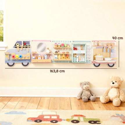 Montessori LKW-Wand-Aktivitätstafel, 163,8 cm, ab 3 Jahren