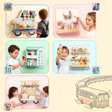 Montessori LKW-Wand-Aktivitätstafel, 163,8 cm, ab 3 Jahren