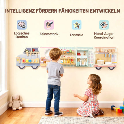 Montessori LKW-Wand-Aktivitätstafel, 163,8 cm, ab 3 Jahren