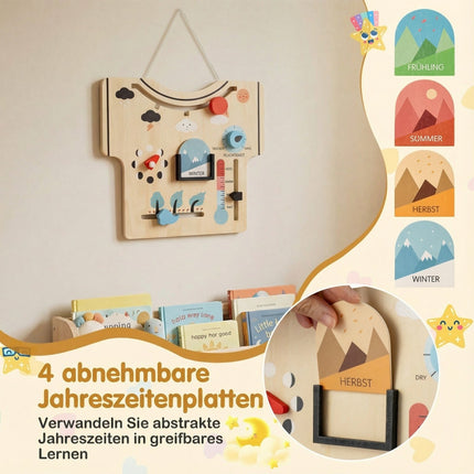 Montessori Holzkalender – Jahreszeiten, Wetter, Mondphasen