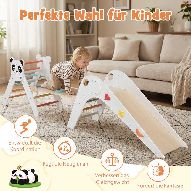 Montessori Holz-Kletterset mit Panda-Design