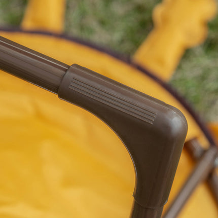 Yellow Folding Camping Chair For Kids - Indoor/Outdoor Steel