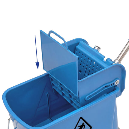 Wischwagen mit Presse, Blau, 22L Fassungsvermögen