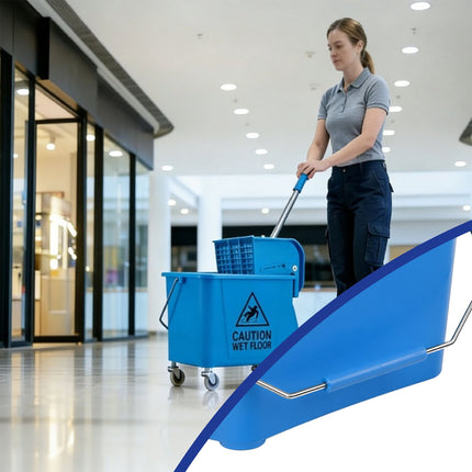Wischwagen mit Presse, Blau, 22L Fassungsvermögen