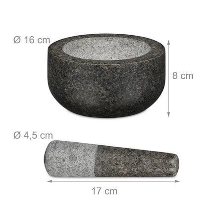 Mortar granite with impact