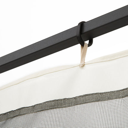 Moskytiéra pro altán – černá, 3x3m, nylonová síť na zip, 4 panely