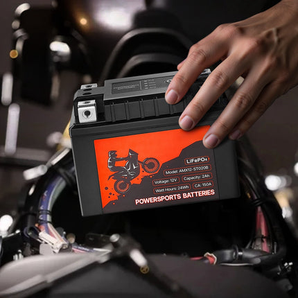 Motorcycle Battery 12V 2Ah LiFePO4, Pre-Charged