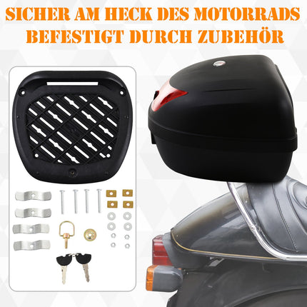 Kufr na motorku a skútr pro přilbu, 48L, černý