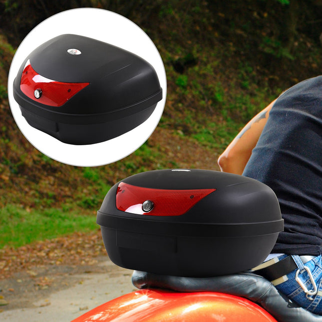 Topcase für Motorrad- und Rollerhelme, 48 Liter, schwarz