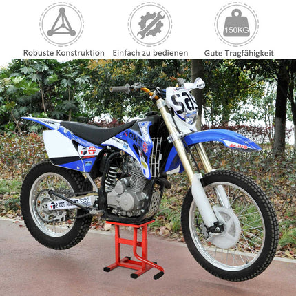 Motorrad-Montageständer, Stahl, verstellbar 39-46 cm, 150 kg Tragkraft