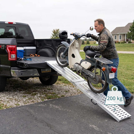 Motorrad Verladerampen, faltbar, Stahl, 2er-Pack