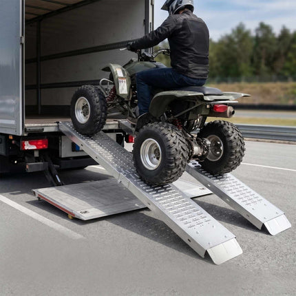 Motorrad Verladerampen, faltbar, Stahl, 2er-Pack