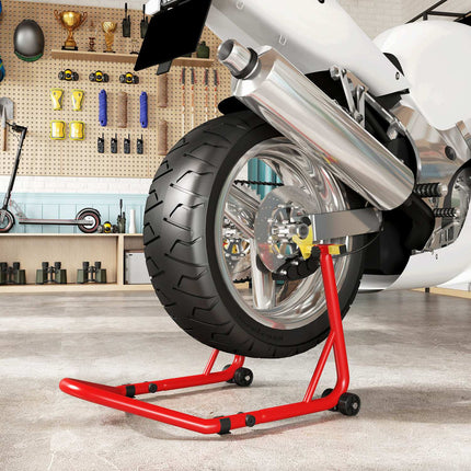 Motorradständer Vorne/Hinten, 544 kg Tragkraft, Stahl, Rot