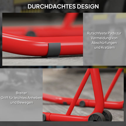 Motorradheber Set, vorne/hinten, Stahl, 544 kg Tragkraft