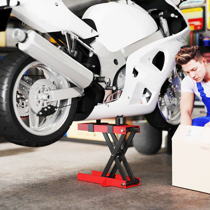 Motorcycle lift with 500 kg capacity, adjustable 95-400 mm