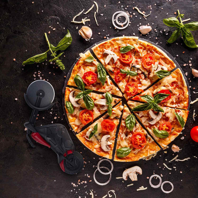 Motorrad mit Pizzaschneider