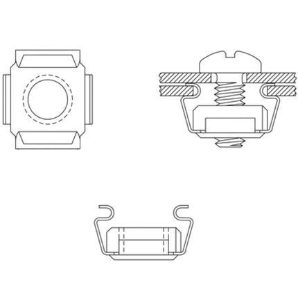 Montagesatz M6 für Rack/Wandschrank 20er-Pack