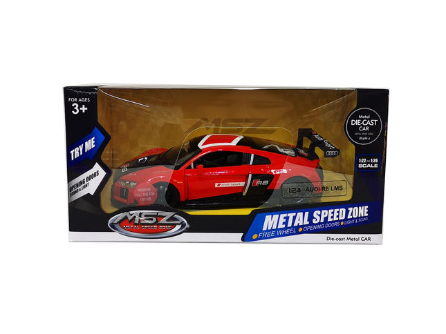 Kovový model Msz Audi R8 Lms, měřítko 1:24