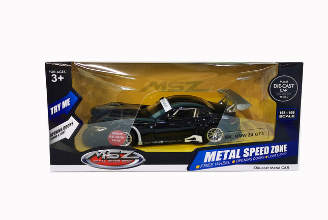 Kovový model Msz Bmw Z4 Gt3, měřítko 1:24
