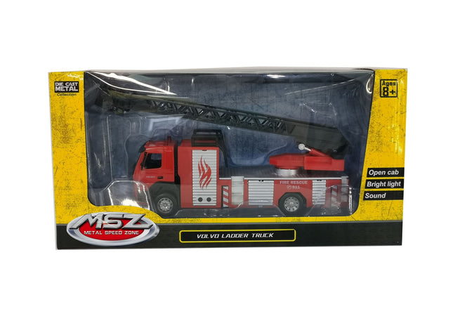 Kovový model Msz Volvo hasičské auto s žebříkem, měřítko 1:50