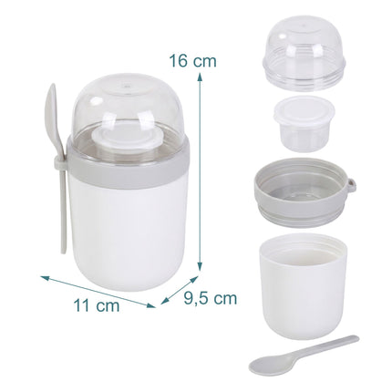 Muesli Cups To Go, 4-Pack, BPA-Free, With Spoon
