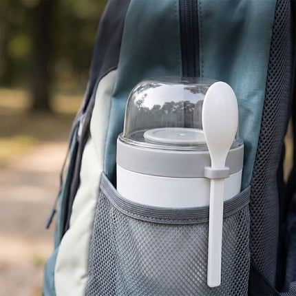 Muesli To-Go Cups with Spoon, 4-Pack, BPA-Free Plastic