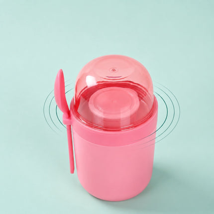 Muesli To-Go Cups with Spoon, 4-Pack, Pink