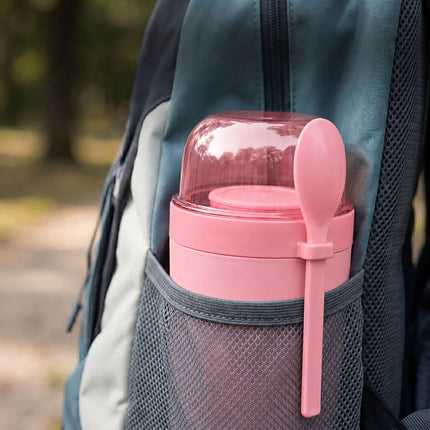 Muesli To-Go Cups with Spoon, 4-Pack, Pink
