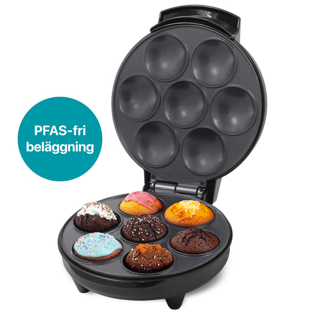 Muffinmaker Keramik 7 Muffins 700W MM400 Schwarz