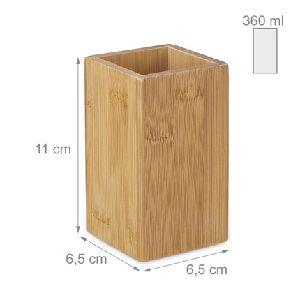 Mug for toothbrush in bamboo