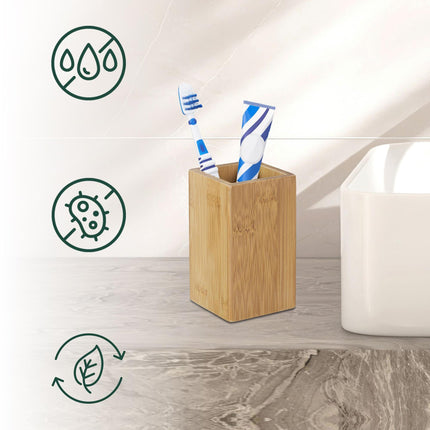 Mug for toothbrush in bamboo