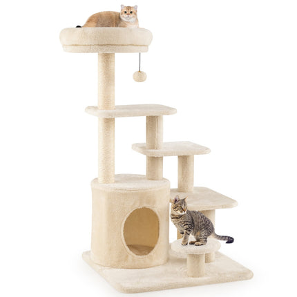 Multi-Level Cat Tree with Cave, Sisal Posts, 102cm