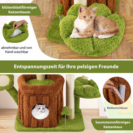 Multi-Level Cat Tree with Scratching Post, Green