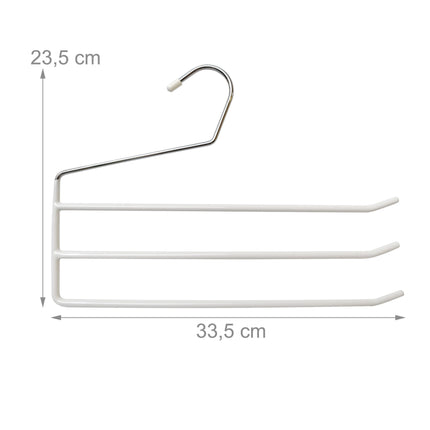 Multi Pants Hangers, Set of 5 – Space-Saving Metal Rails