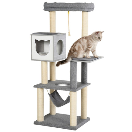 Cat scratching post with hammock - Multi-level activity tree