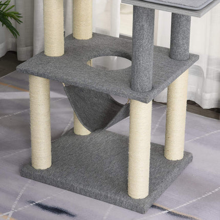 Cat scratching post with hammock - Multi-level activity tree