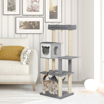 Cat scratching post with hammock - Multi-level activity tree