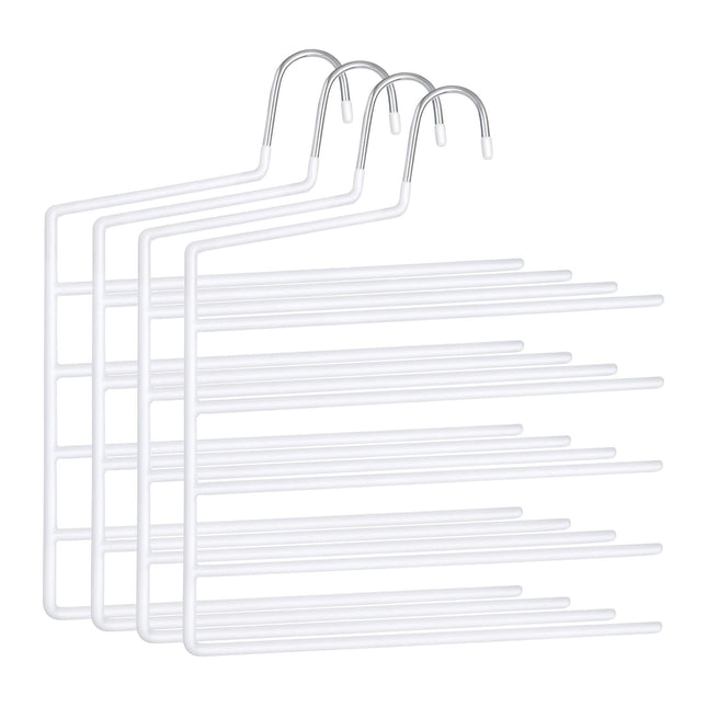 Multi Trouser Hangers, Non-Slip, Space-Saving, 5-Pack