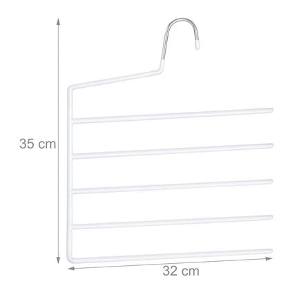 Multi Trouser Hangers – Non-Slip, Space-Saving, 5-Pack