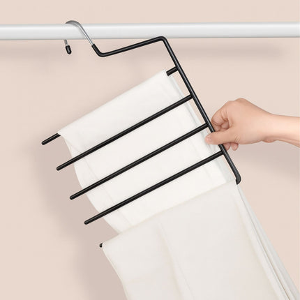 Multi Trouser Hangers, Non-Slip, Space-Saving, 5-Pack