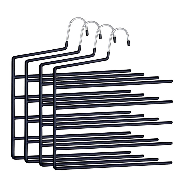Multi Trouser Hangers, Non-Slip, Space-Saving, 5-Tier