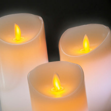 Mehrfarbige LED-Kerzen mit Flammeneffekt und Fernbedienung Lendles InnovaGoods 3 Einheiten